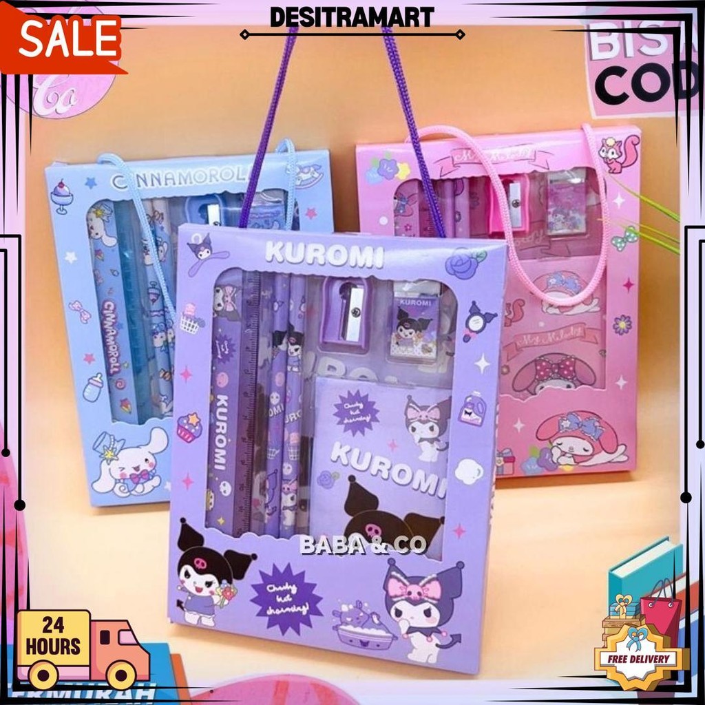 

Paket Alat Tulis Sanrio 5 In 1 Alat Tulis Lengkap Ximi Sanrio Pensil Penggaris Penghapus Sanrio Lucu Imut Hampers Kado Sanrio D Terlaris
