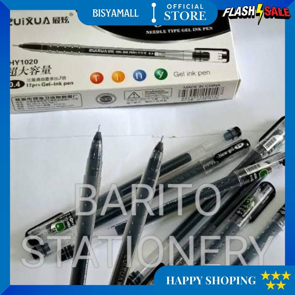 

Pulpen Gel Zuixua New Jell Isi 12, Warna Hitam [1Pak/12Pcs] D Gratis Ongkir