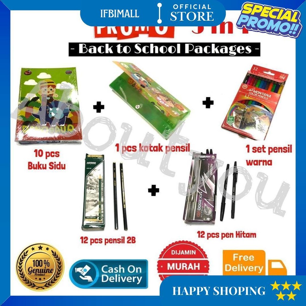 

Promo 5 In 1 Paket Alat Tulis Sekolah Set Lengkap Buku Kotak Pensil Warna Pen Murah D Best Seller