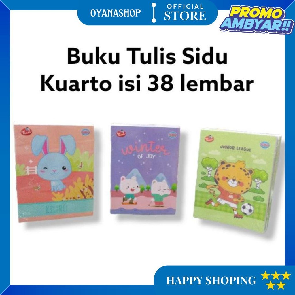 

Buku Tulis Sidu Kuarto Isi 38 Lembar (Per Pack) Tema & Motif Acak/Random D Sale