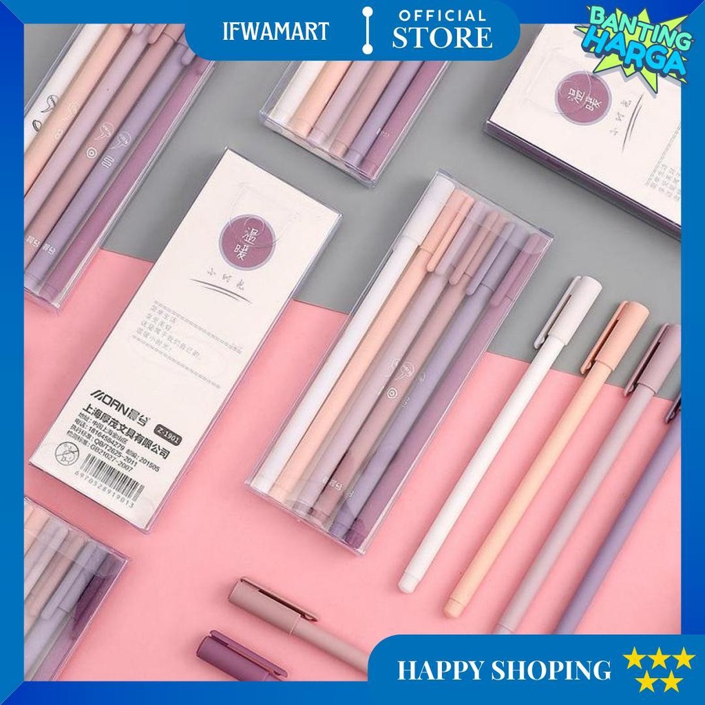 

1 Set 6Pcs Pulpen Gel Aesthetic Polos Warna Pastel Matte 0,5 Mm Lg D Best Seller