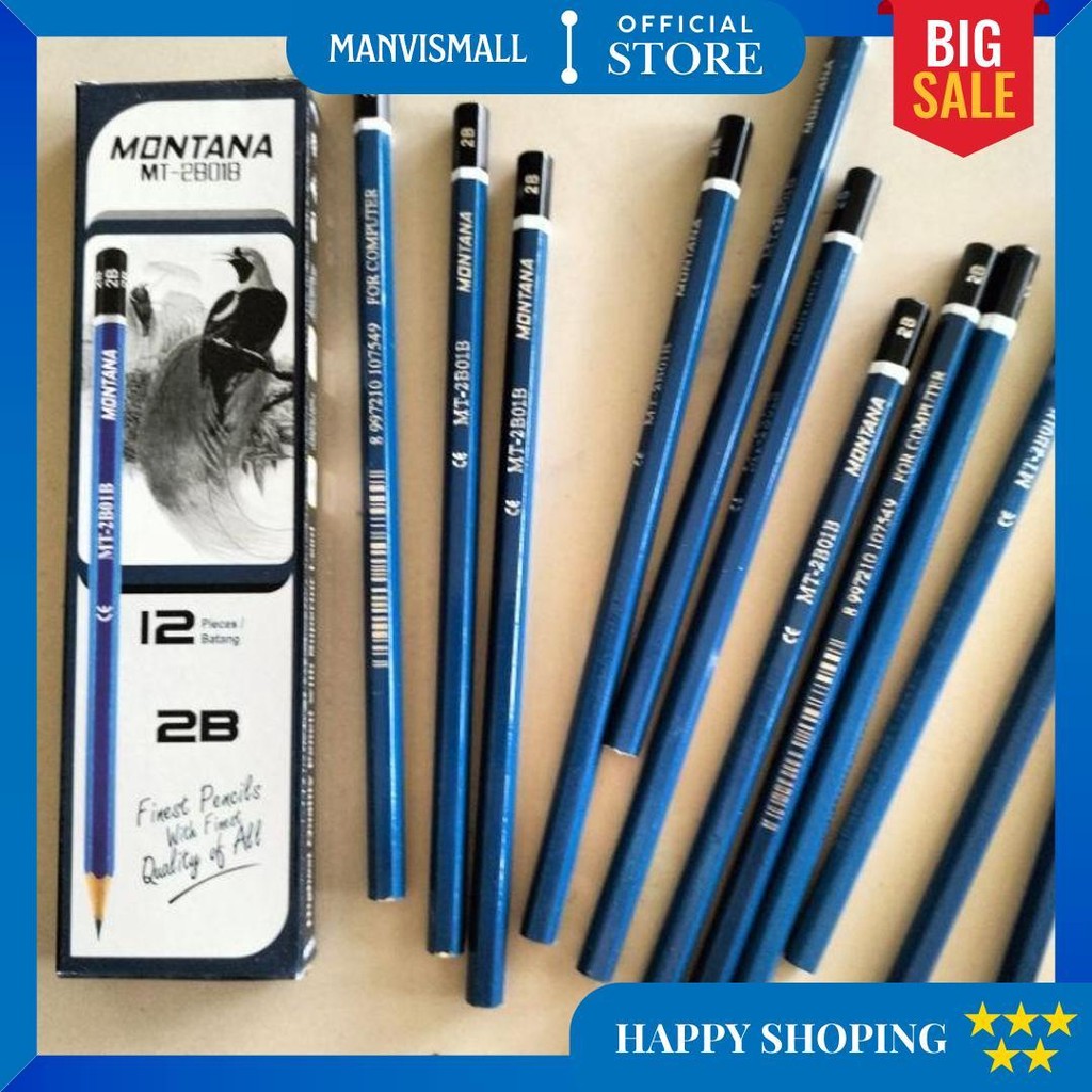

[Lusin/12Pcs] Pensil 2B Montana/ Lapiz/ Milton/ Mypencil D Cod
