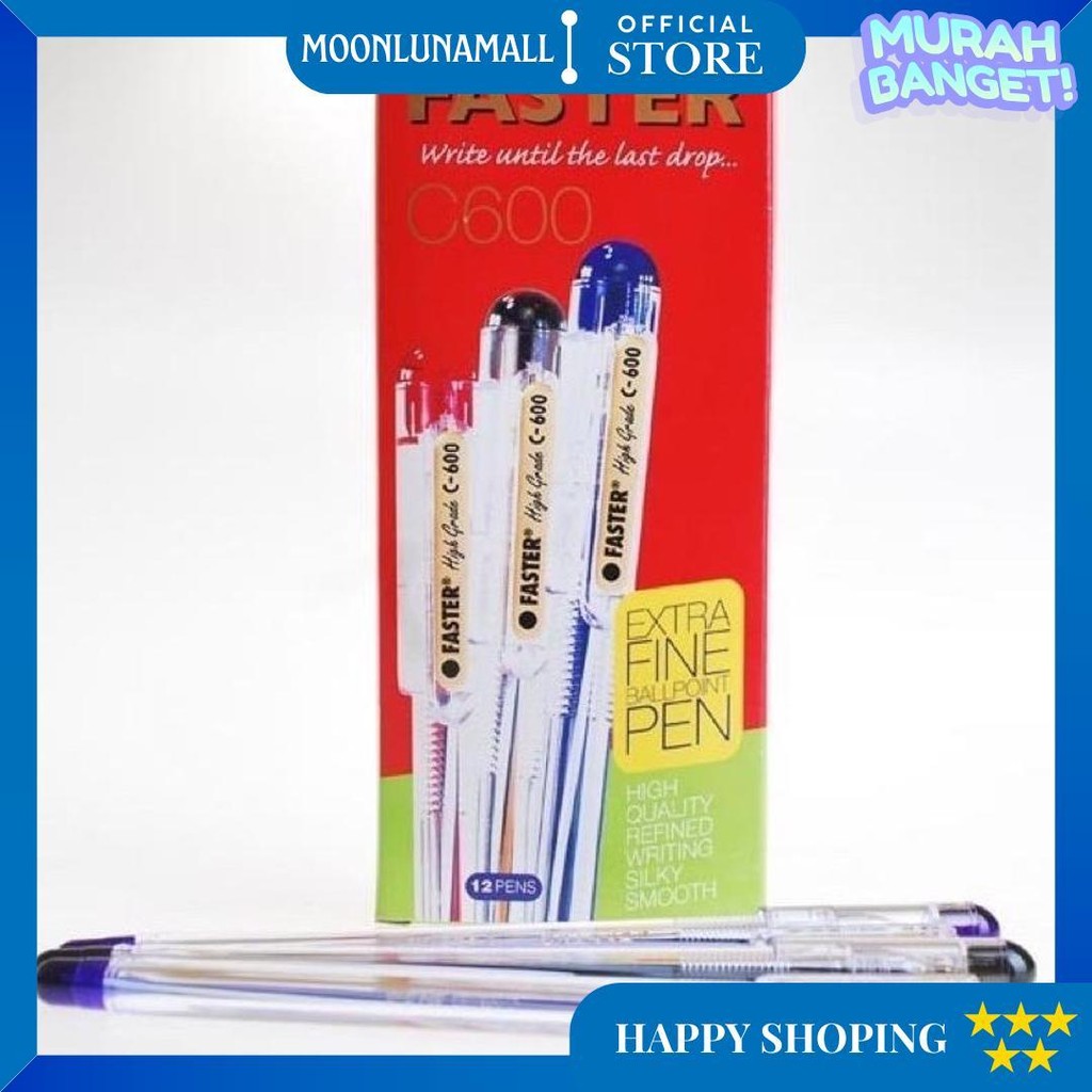 

(1Pack) Pulpen Murah Bulpen Faster C600 0.7Mm D Promo 4.4