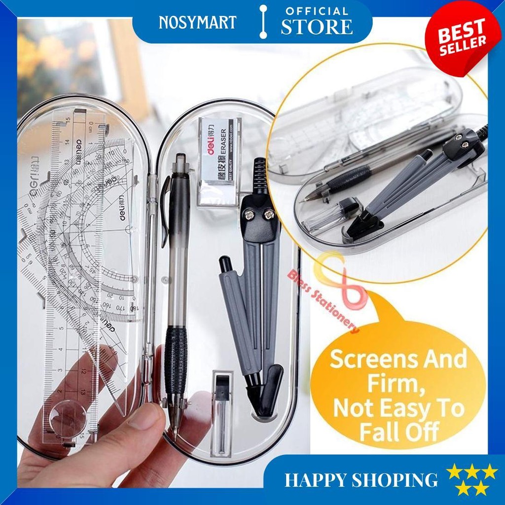 

Jangka Penggaris Busur Sekolah Deli Compass Drafting Set Square Ruler D Promo Puncak