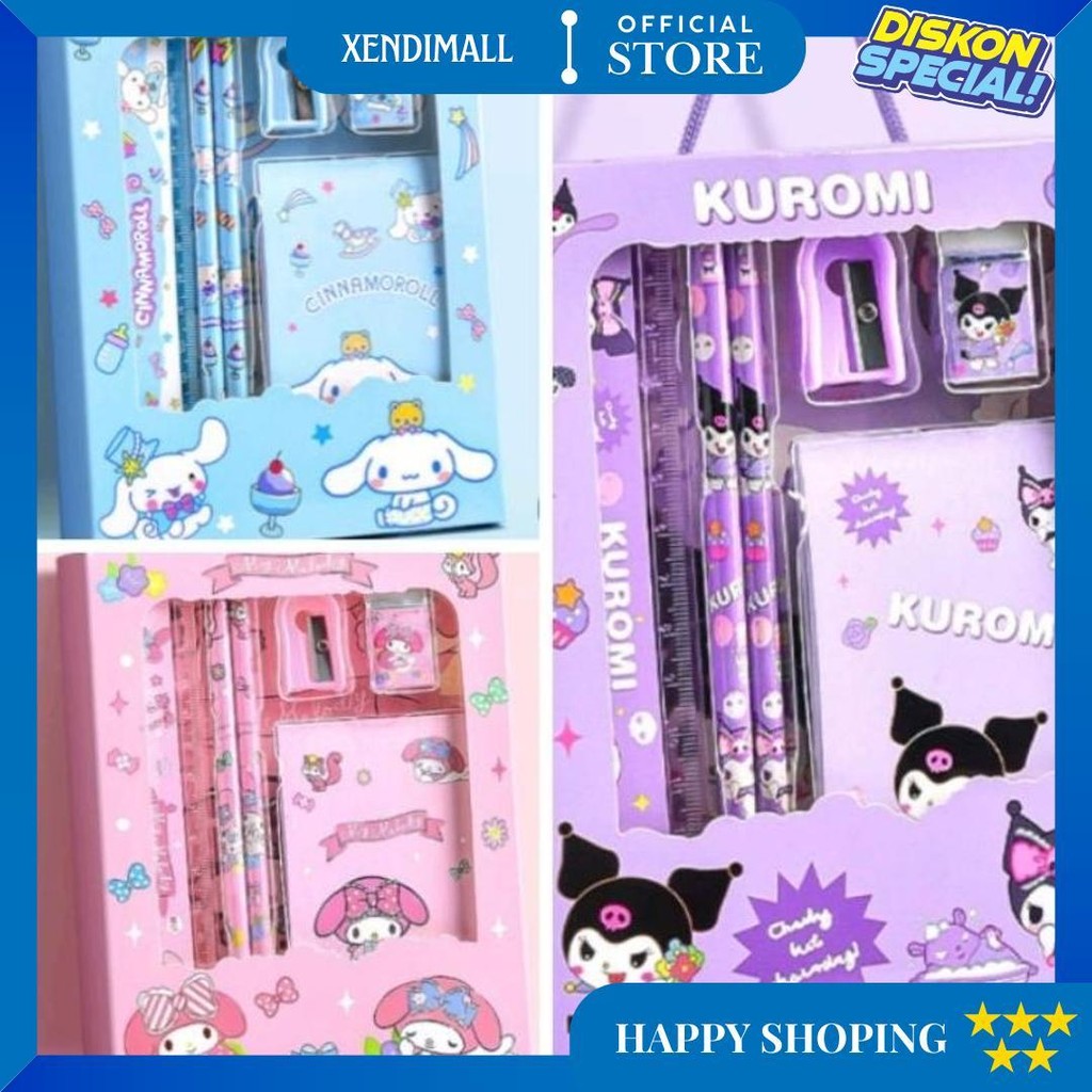 

Termurah Alat Tulis Set 6 In 1 Dan 7 In 1 Karakter Kuromi Murah Lucu / Kotak Pensil Anak Set Stationery Untuk Hadiah Anak Sekolah Sanrio D Best Seller