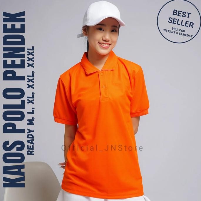 Kaos Polo Premium Wanita | Orange