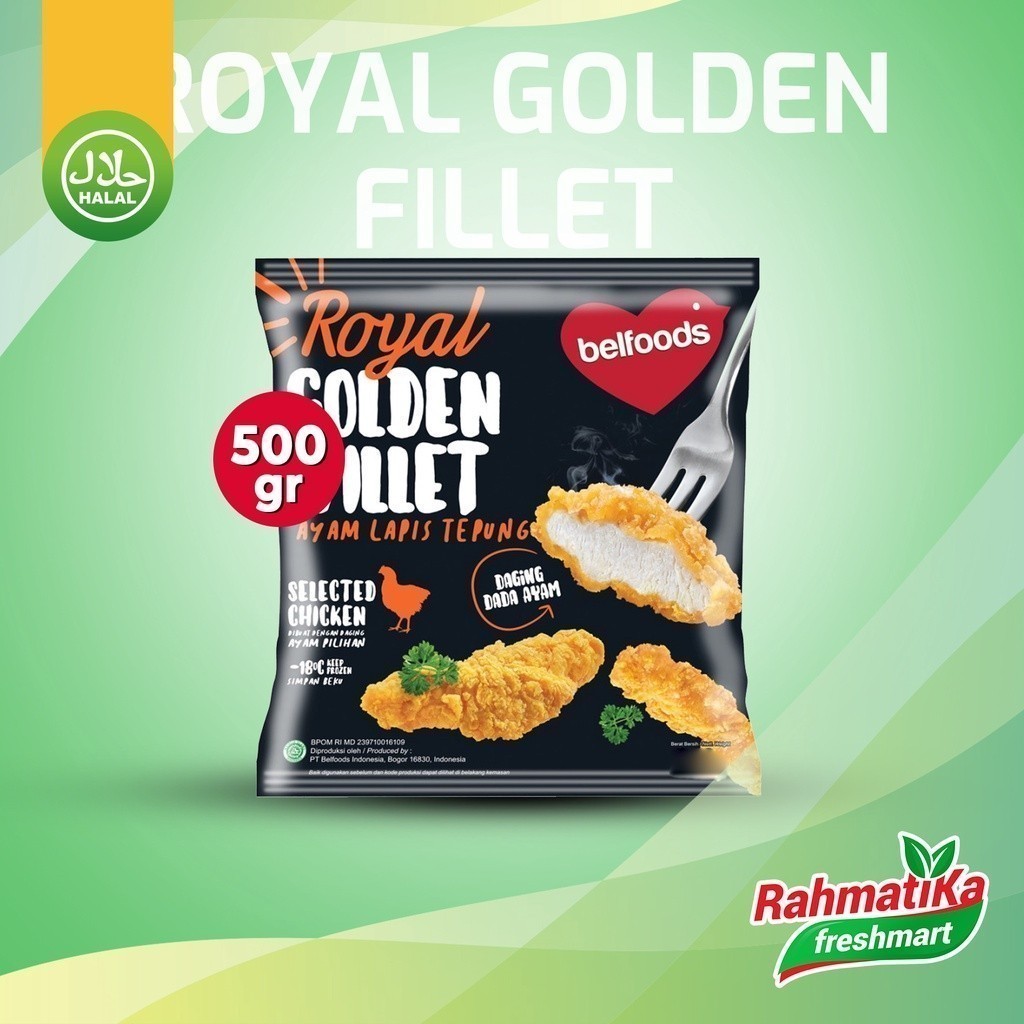 

Belfoods Royal Golden Fillet - Ayam Lapis Tepung 500 gr