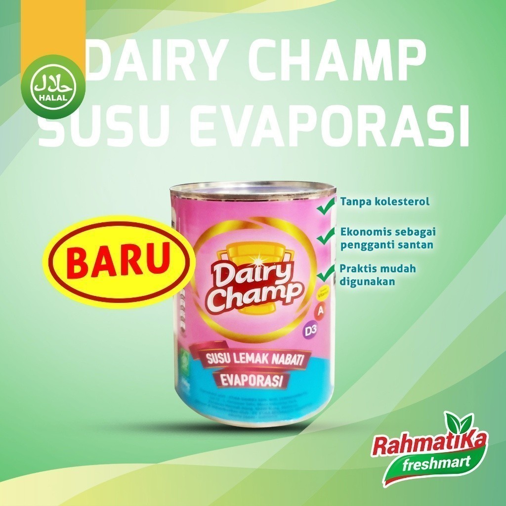 

Dairy Champ Susu Lemak Nabati Evaporasi 390 gram