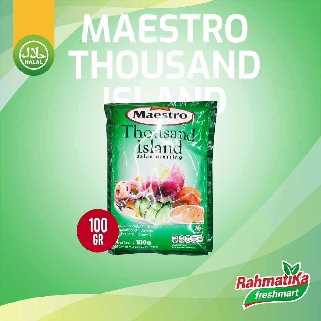 

Maestro Thousand Island Salad Dressing 100 gr
