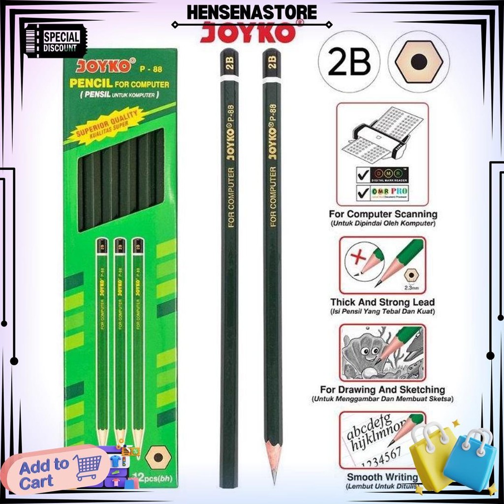 

Pensil Joyko P-88 2B (Lusin) D Sale
