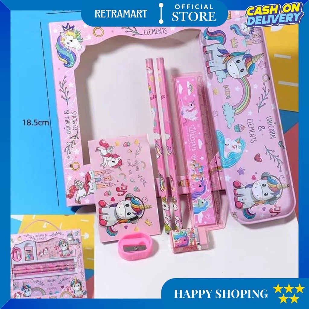

Voova Set Kotak Pensil/ Set Box Hadiah Anak/ Set Stationery Alat Tulis Kotak Pensil Karakter Lucu D Promo Puncak