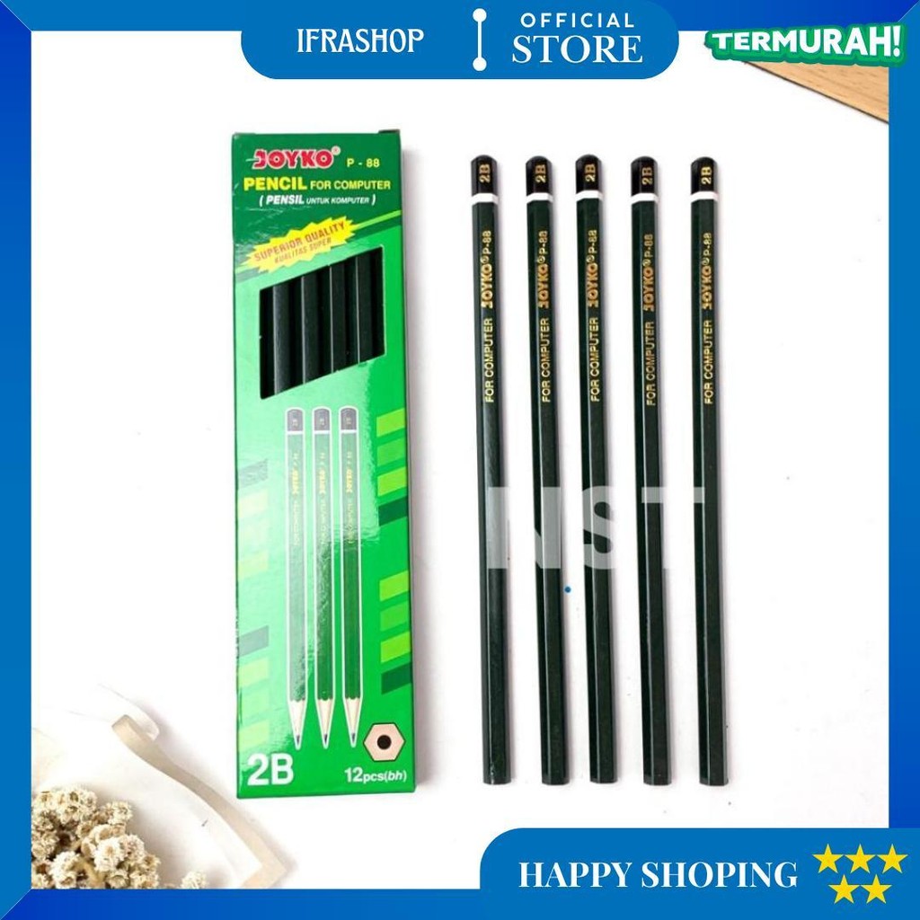 

1 Pak / 12 Pcs Pensil 2B Joyko P-88 Satuan D Cod
