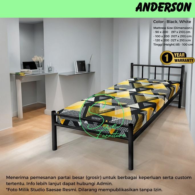 Ranjang Besi Single 90x200 100x200 120x200 GAN