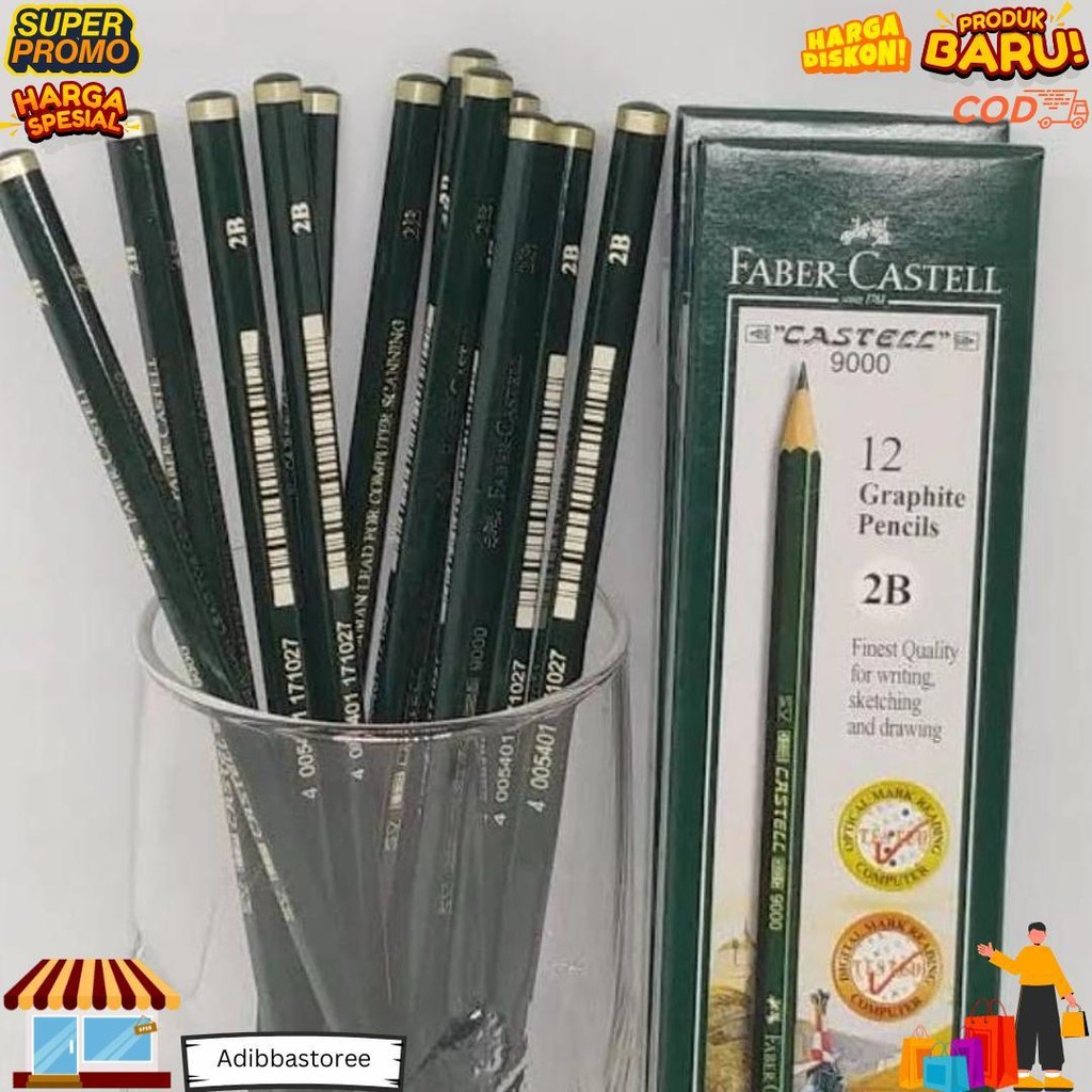 Pensil 2B Faber Castell ( 1 Pack Isi 12 Pensil ) D Promo 4.4