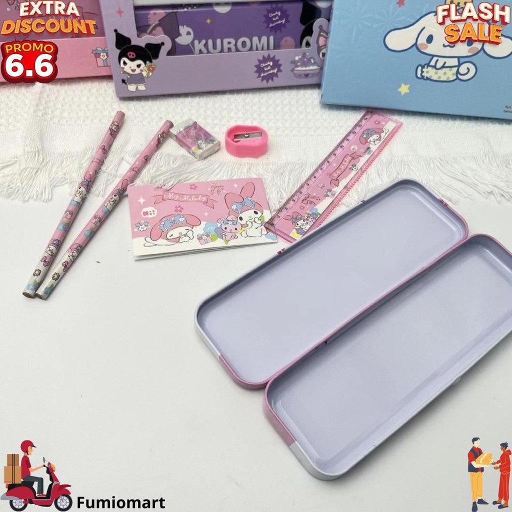 

Fivevoo Alat Tulis Anak Tk / Kotak Pensil Anak Set / Tempat Pensil Anak Perempuan Sanrio / Kotak Pensil Kuromi Squi D Terlaris