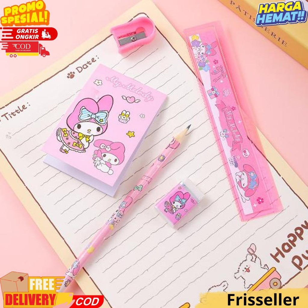 

Set Alat Tulis Isi Tempat Pensil 7 In 1 , Buku Catatan Mini, Pensil, Rautan, Penghapus Dan Penggaris D Cod