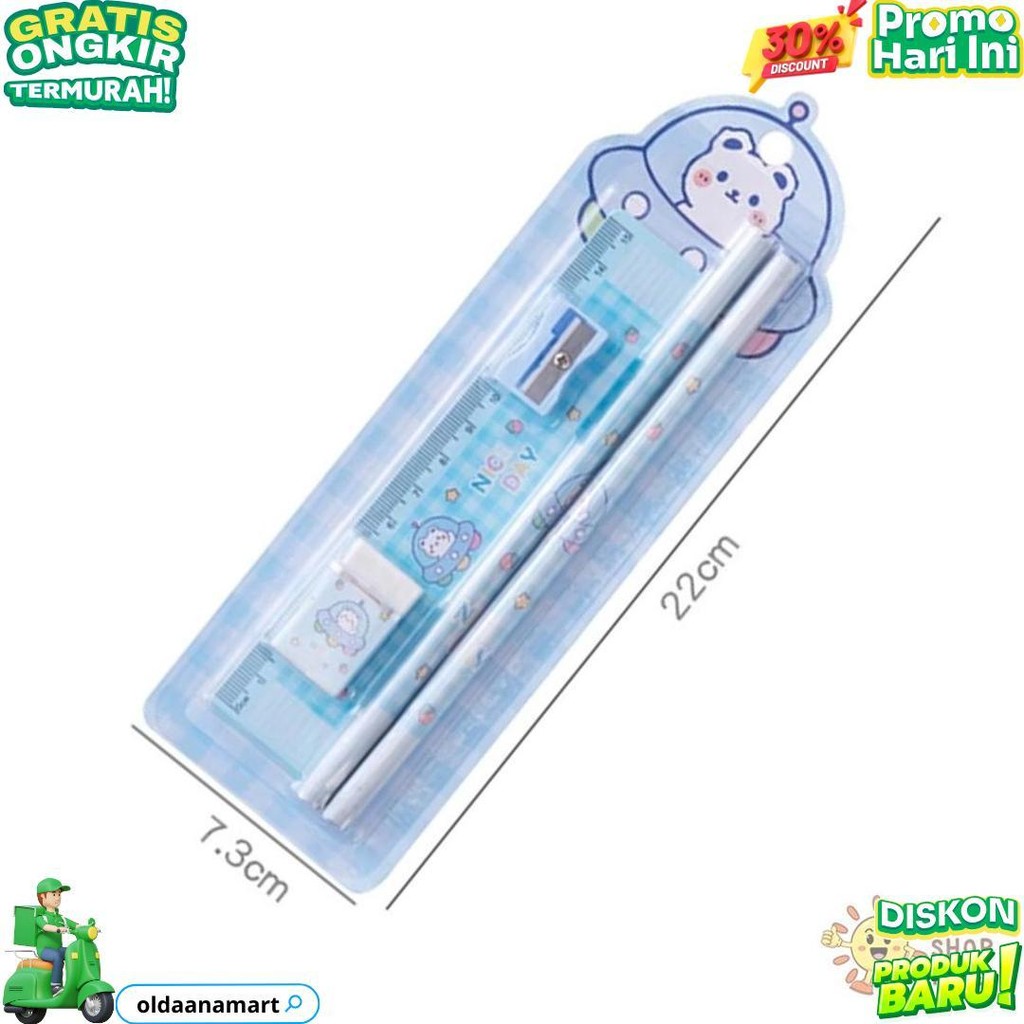 

Taiyo Alat Tulis Set Anak 5 In 1 Perlengkapan Sekolah Lucu Penghapus Rautan Penggaris D Cod