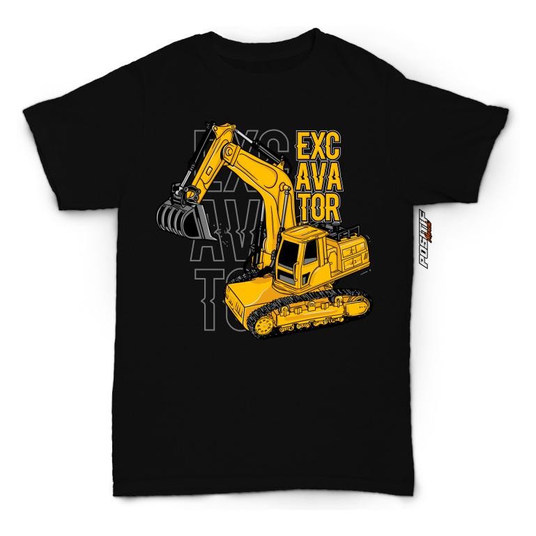 Kaos Anak Excavator Truk Alat Berat Distro Positif Merch Original