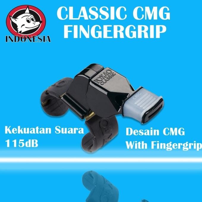 Peluit Wasit Fox40 Fox 40 Classic Cmg Fingergrip Whistle Original Co