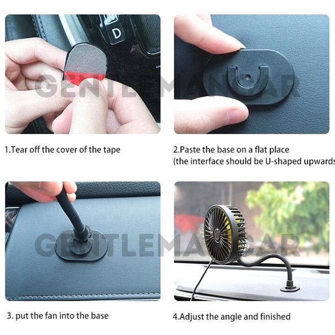 Murah Car Cooling Fan Jok Tengah Kursi Belakang 360 USB Kipas Angin Jepit Mobil Non COD