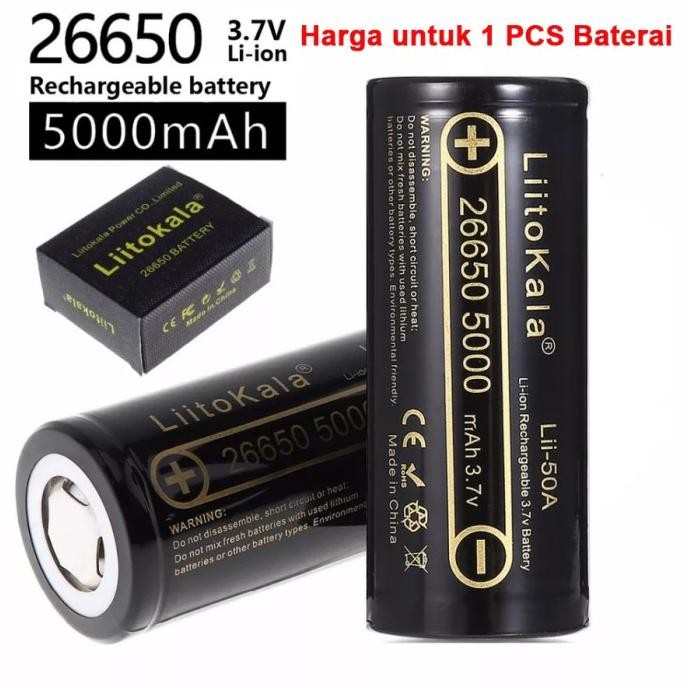 Sale Liitokala Lii-50A Baterai 26650 5000Mah 20A Authentic Li-Ion