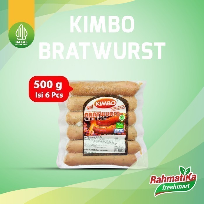 

Kimbo Sosis Bratwurst Lada Hitam 500 gr Isi 6