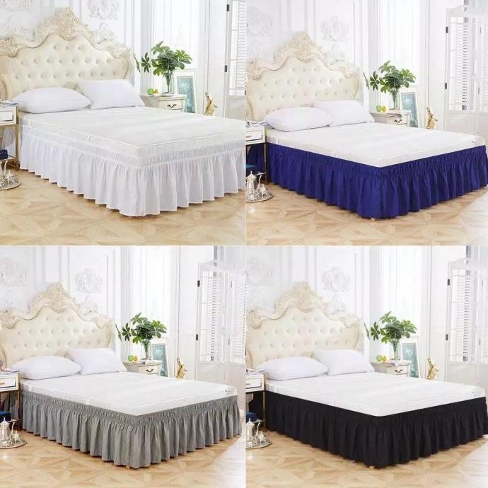 Bed Skirt / Bedskirt / Bedskriting / Penutup Kolong ( Rumbai)