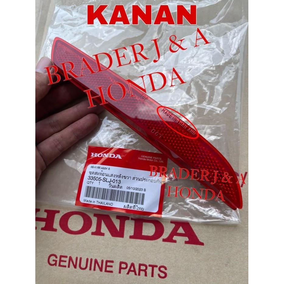 Mata Kucing Reflektor Lampu Bemper Belakang Kanan Jazz Ge8 Crv Gen4 Rm Original Dan Terpercaya