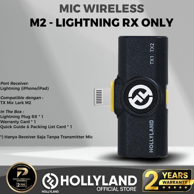 Murah Hollyland Lark M2 Receiver Mic Wireless Android/ Ios