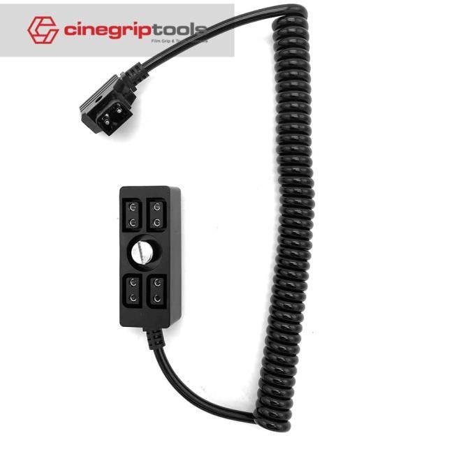 D-TAP to 4D-tap Camera power three way splitter with 1/4 screw