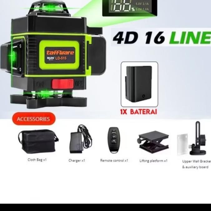 TERBARU - Hilda Laser Level 16 Lines Mesin Self Leveling Laser Sinar Hijau