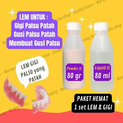 Lem Gigi Palsu Gusian Gusi Warna Pink Palsu Patah Retak Tambal Longgar