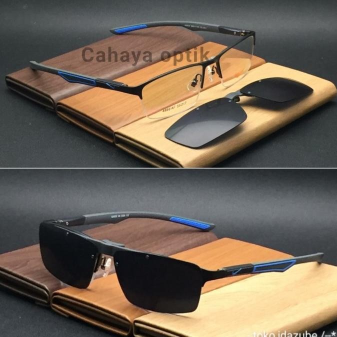 new  Kacamata Nike Clip On Hitam Doff Frame Kacamata