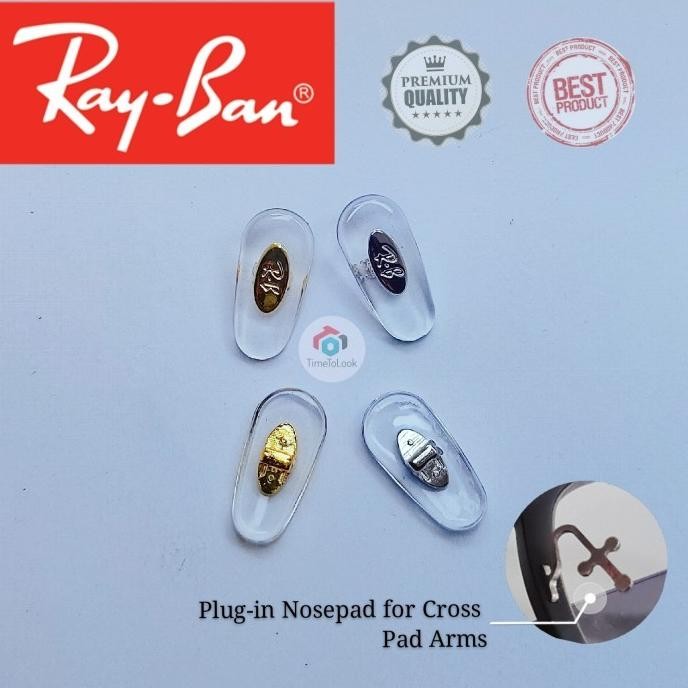 new  Nose Pad Kacamata Rayban Otentic Type Pad Arm Cross Stick  Original RB