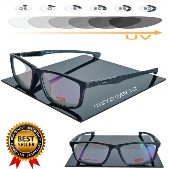 new  Frame Kacamata Pria Levis All Black