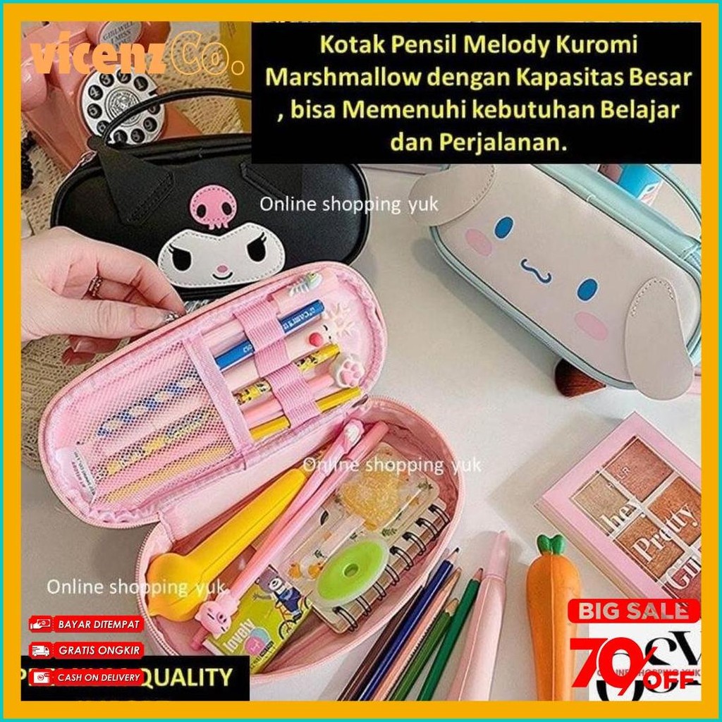 

Tempat Pensil Sanrio , Kotak Pensil Kuromi , Tas Kosmetik , Pouch , Motif Kuromi / Cinnamoroll / My Melody , Import Premium. Online Shopping Yuk. Kapasitas Besar. Bahan Kulit , Kuat & Sangat Cantik Exclusive. Terlengkap Dan Termurah
