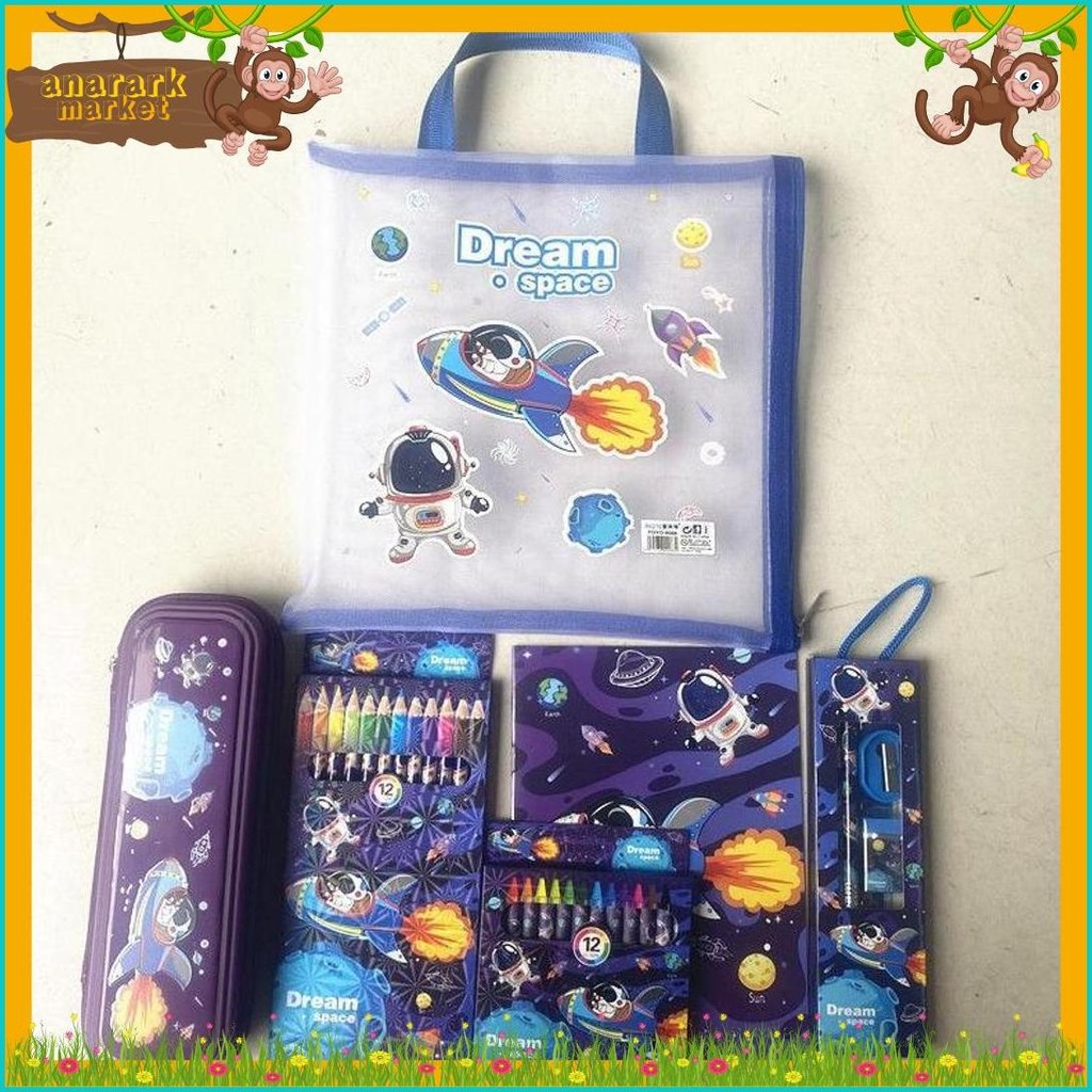 

[Serbalakuofficial](Ktps.11)Kotak Pensil Sett / Study Set Stationery Set Alat Tulis Sekolah Anak Set Atk Motif Terlengkap Dan Termurah