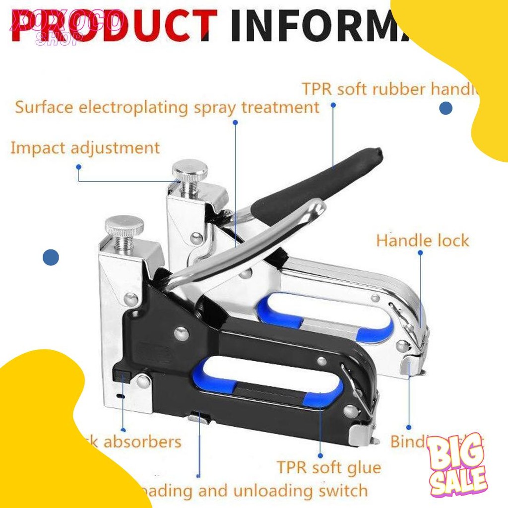 

Staples Gun Tacker Mollar 3 In 1 / Staple Jok Tembak Hekter 3 Way Dapat 3 Jenis Paku/3 In 1 Staples Gun Tacker Mollar Terlengkap Dan Termurah