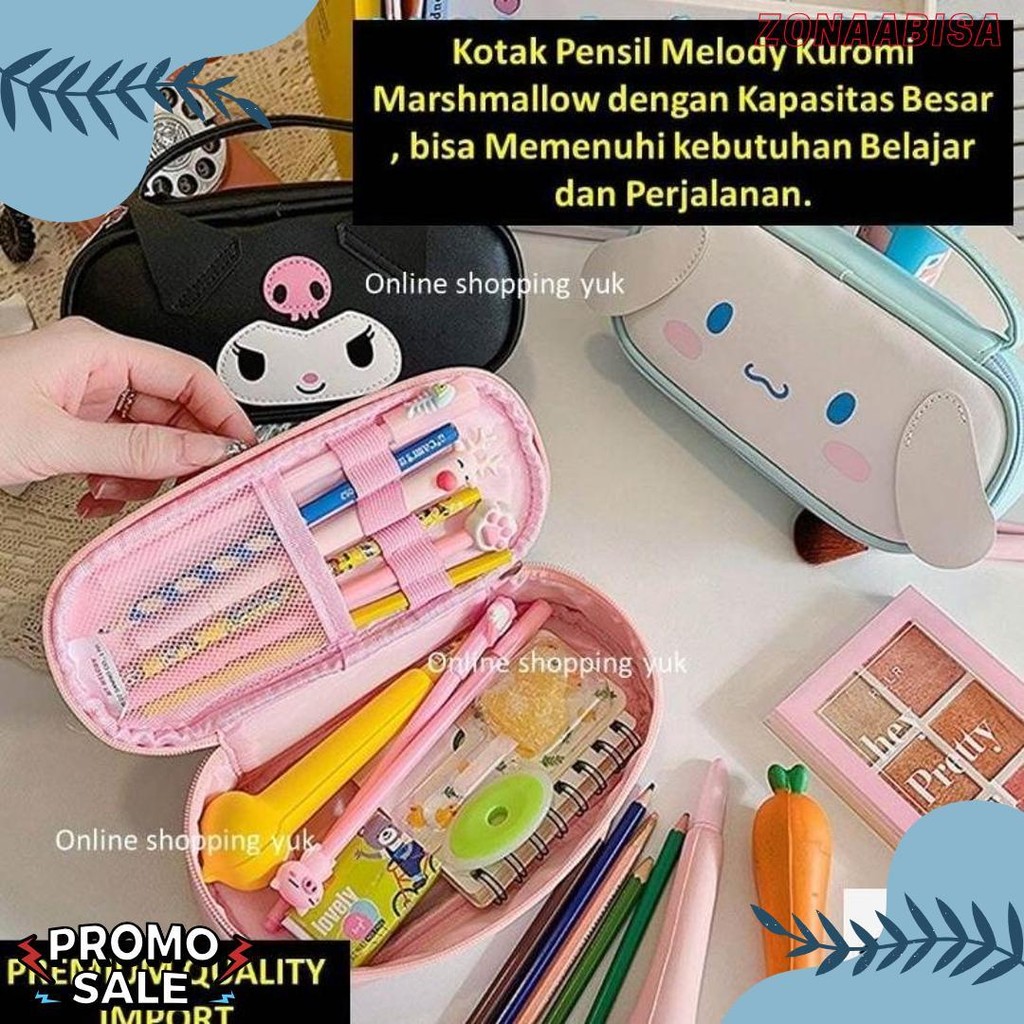 

Tempat Pensil Sanrio , Kotak Pensil Kuromi , Tas Kosmetik , Pouch , Motif Kuromi / Cinnamoroll / My Melody , Import Premium. Online Shopping Yuk. Kapasitas Besar. Bahan Kulit , Kuat & Sangat Cantik Exclusive. Terlaris! Produk Ini Banyak Dicari
