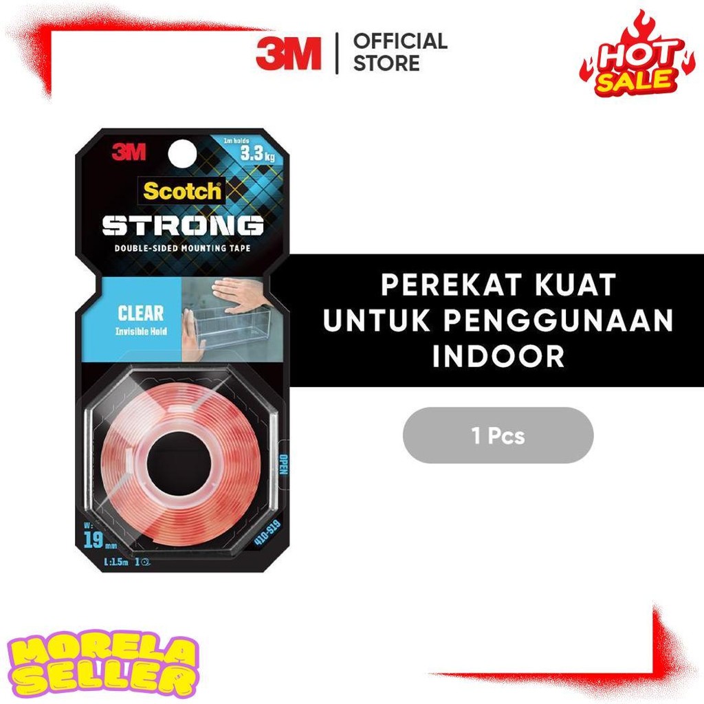 

3M Scotch Double Sided-Mounting Tape, Menahan Hingga 3.3Kg, 1 Pc, Transparan, Untuk Pengunaan Dalam Ruangan Flash Sale! Diskon Hingga 70%