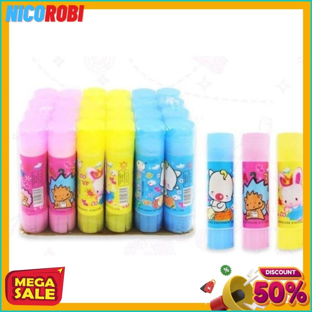 

(24Buah) Lem Stik 10Grm / Glu Stik Kertas Diskon