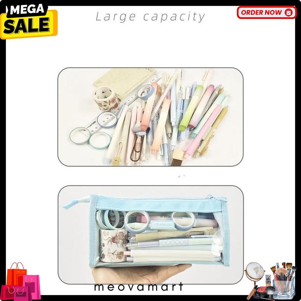 

[Miloli] Kotak Pensil Lechengcai Tempat Pena Kosmetik Kapasitas Besar Pvc Transparant Stationery - F0209 Flash Sale! Diskon Hingga 70%