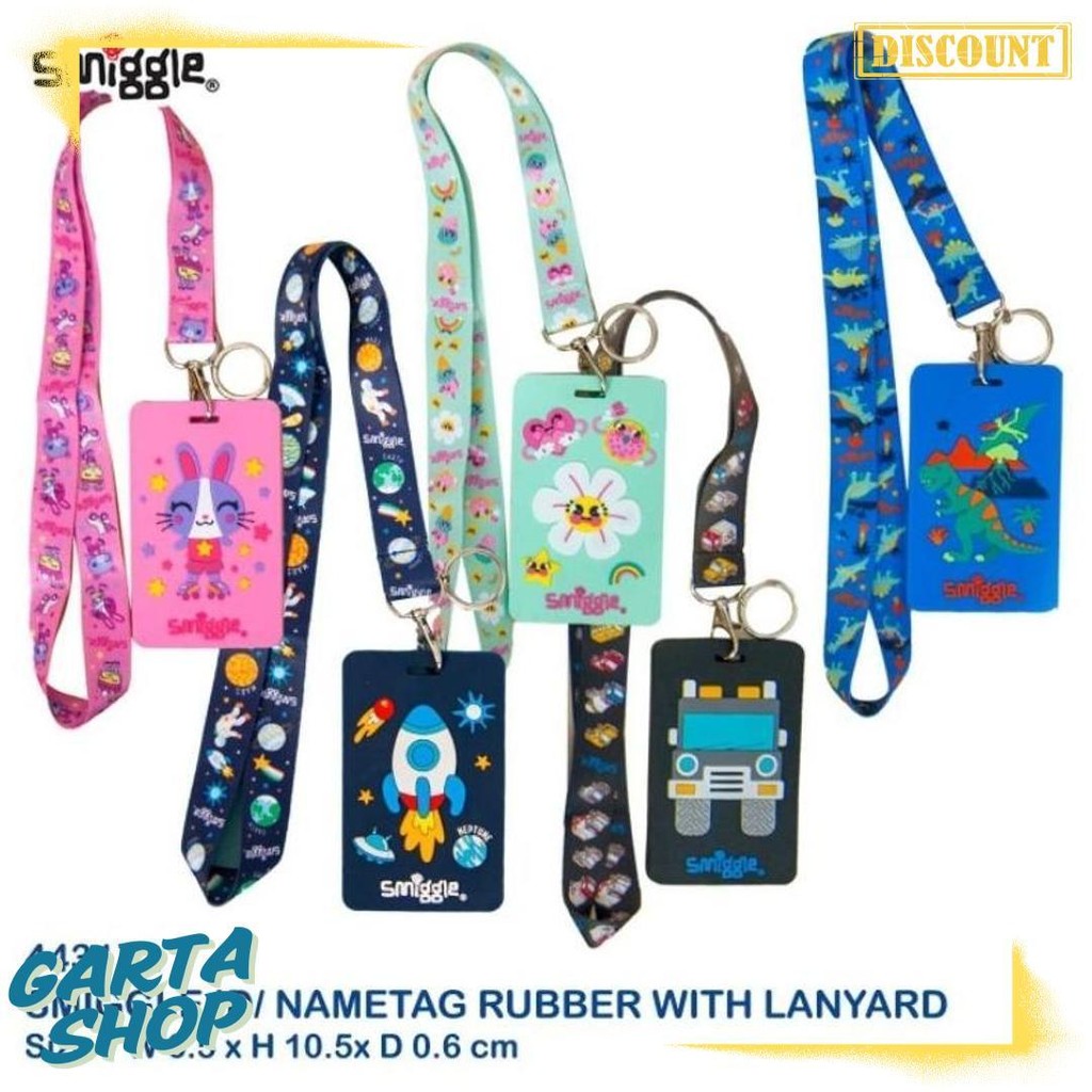 

Smiggle Bag Tag Card Holder Dengan Tali Lanyard Diskon Setengah Harga