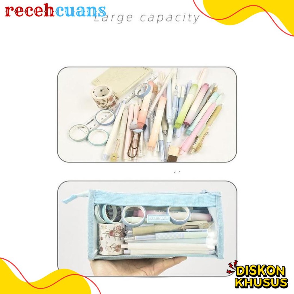 

[Miloli] Kotak Pensil Lechengcai Tempat Pena Kosmetik Kapasitas Besar Pvc Transparant Stationery - F0209 Terlengkap Dan Termurah