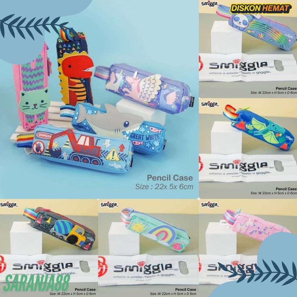 

Pencil Case Kotak Pensil Smiggle 1 Zipper Karakter Diskon Setengah Harga