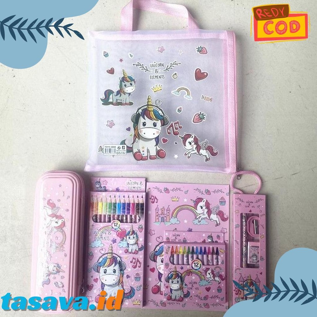 

[Serbalakuofficial](Ktps.11)Kotak Pensil Sett / Study Set Stationery Set Alat Tulis Sekolah Anak Set Atk Motif Diskon Setengah Harga