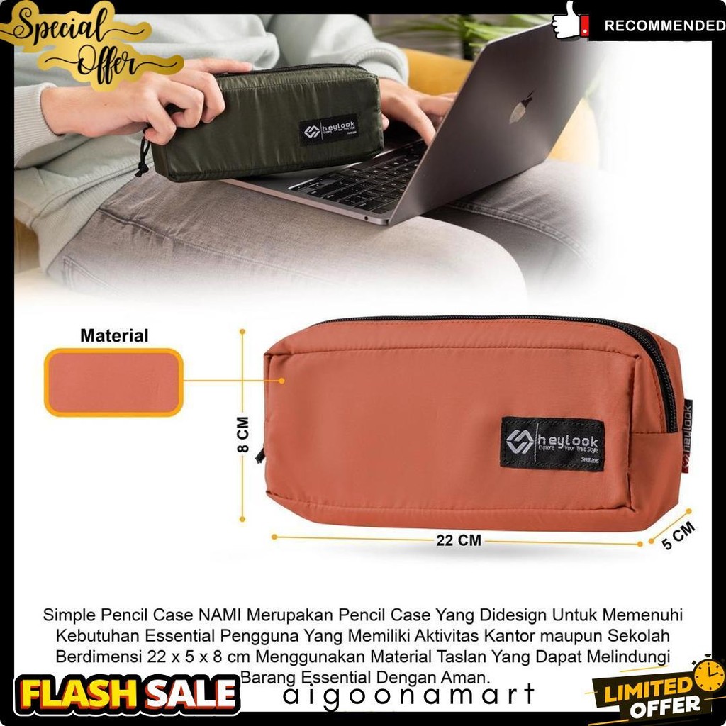 

Heylook Official - Tempat Pensil Nami Kotak Pensil Simple Pencil Case Kostak Anak Atk Sekolah Kuliah Kantor Kerja Diskon