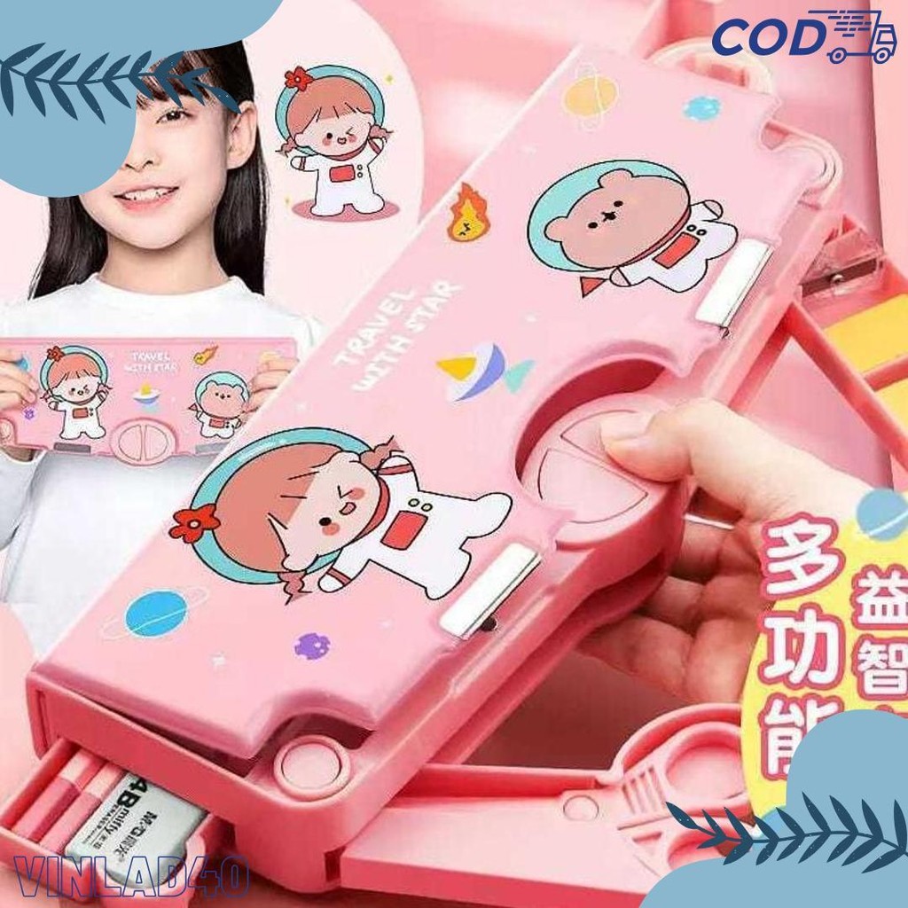 

( Mia ) K001 Kotak Pensil Multifungsi Motif Kartun Untuk Laki Laki Perempuan / Pencil Case Karakter Lucu / Tempat Pensil Serbaguna Anak Sekolah Diskon