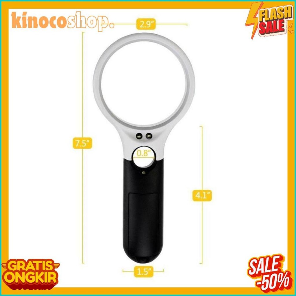 

2 In1 Lampu Kaca Pembesar Led Membaca Magnifying Glass Dengan Lampu Diskon Setengah Harga