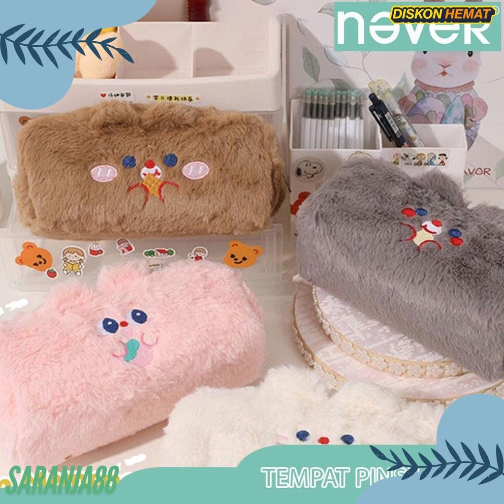 

Never Official- Tempat Pensil Bulu Soft Cute/ Tas Pensil Kosmetik/ Pouch Makeup Kecil Terlengkap Dan Termurah